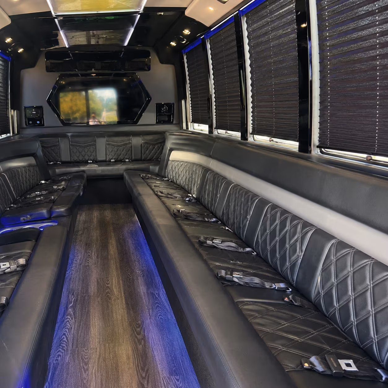 Ann Arbor ann arbor sporting event party bus rental party bus exterior