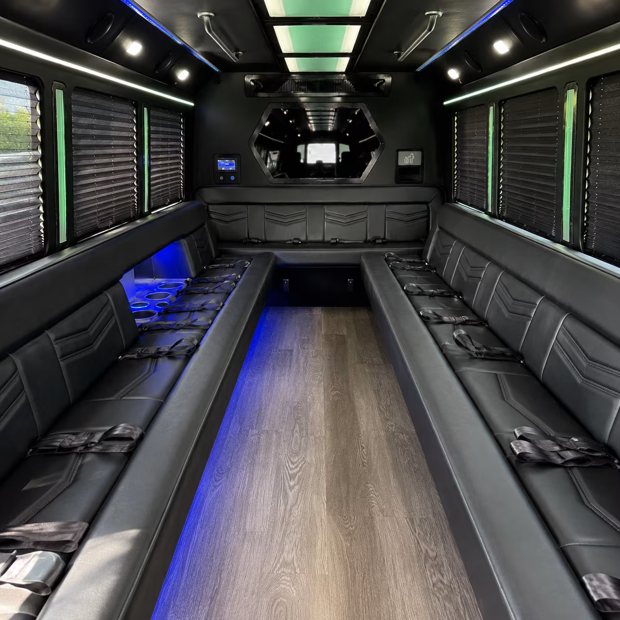 Ann Arbor ann arbor sporting event party bus rental party bus exterior