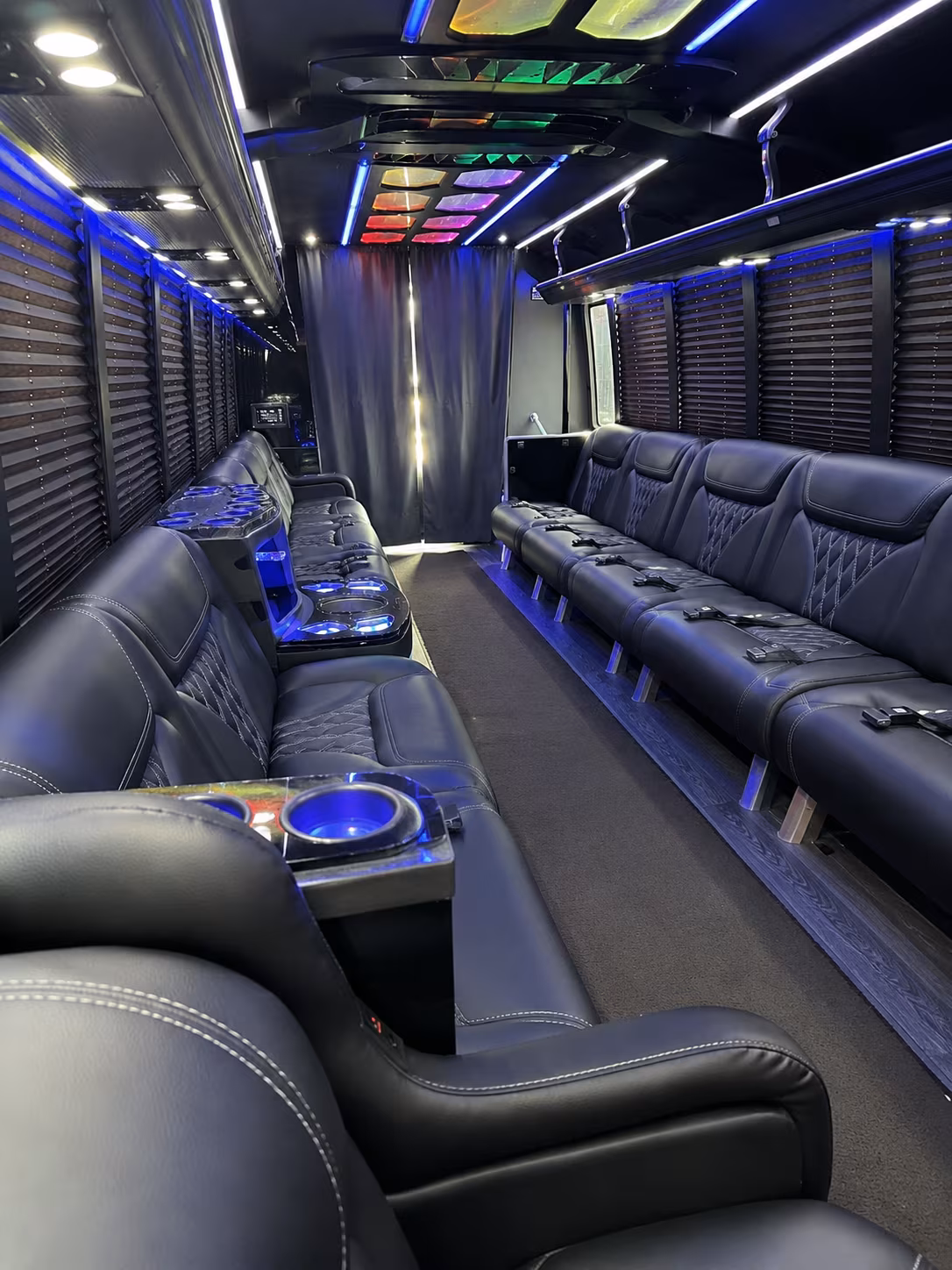 Ann Arbor Winery Tour & Pub Crawl Transportation party bus interior