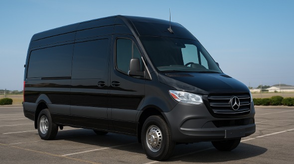 Exterior of Charter Bus Company Toledo's 14 Passenger Sprinter Limousine in Toledo