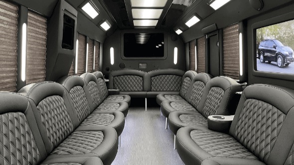 Interior of Charter Bus Company Lansing 's 28 Passenger Party Bus in Lansing 