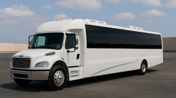 Exterior of Charter Bus Company Lansing 's 30 Passenger Party Bus in Lansing 