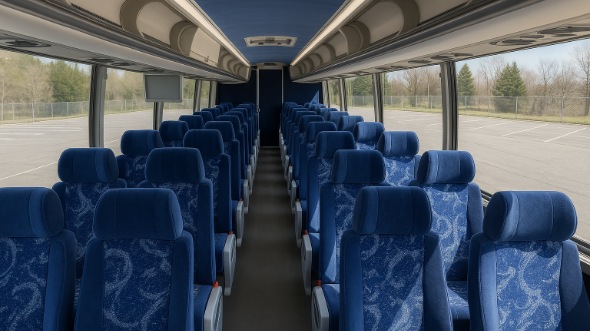 Interior of Charter Bus Company Ann Arbor's 47 Passenger Charter Bus in Ann Arbor