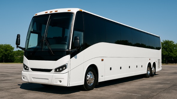 Exterior of Charter Bus Company Ann Arbor's 48 Passenger Charter Bus in Ann Arbor