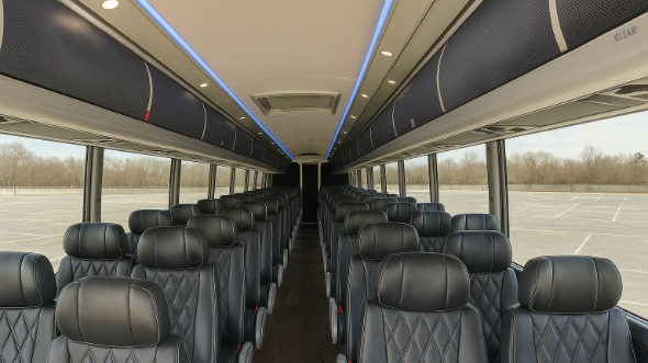 Interior of Charter Bus Company Ann Arbor's 48 Passenger Charter Bus in Ann Arbor