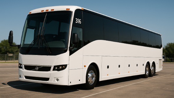 Exterior of Charter Bus Company Ann Arbor's 54 Passenger Charter Bus in Ann Arbor